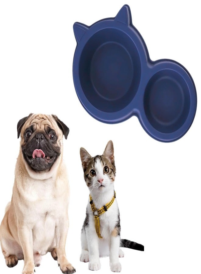 Western Era Pet Cat Ear Shape Double Bowl - Interactive Pet Feeder, Promotes Healthy Eating, Mental Stimulation, Design for Healthy Eating, Fun Design for Cats & Dogs, Ideal for All Pet Sizes - Image 1